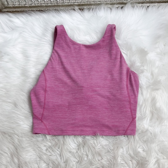 Lululemon Align High-Neck Tank Top in Heathered Pink Blossom Size 10 - Picture 3 of 10